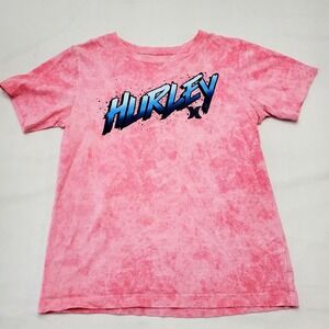 Youth PINK TYE-DYED Hurley Shirt Sleeved T-Shirt ●‎ Size Large ● Hurley Logo